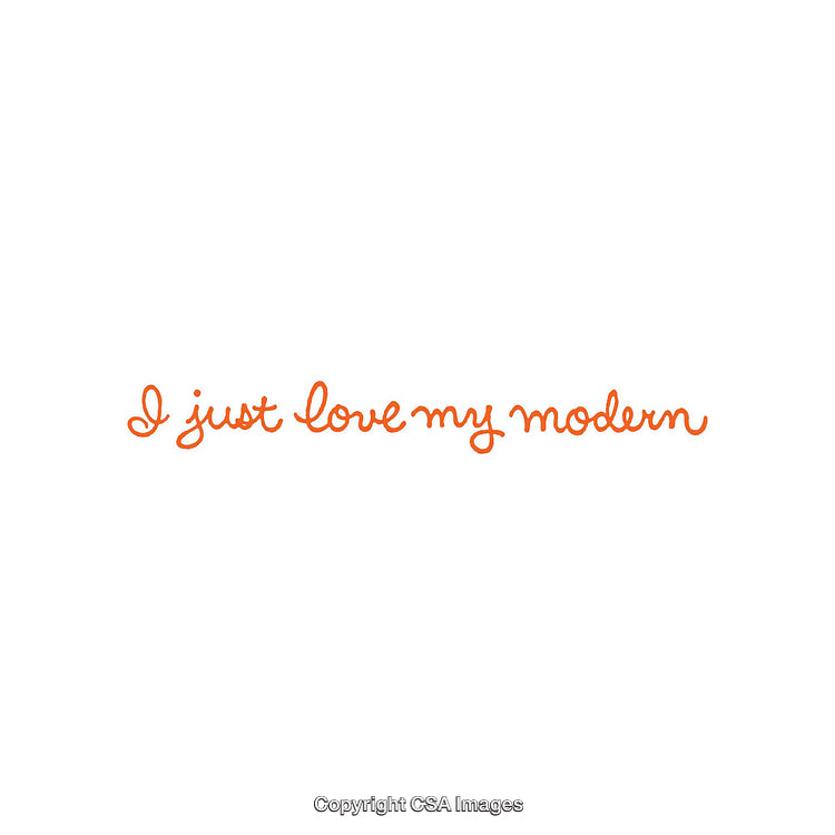 Handwritten Quote Displayed in Vibrant Simple Orange Text on White Background