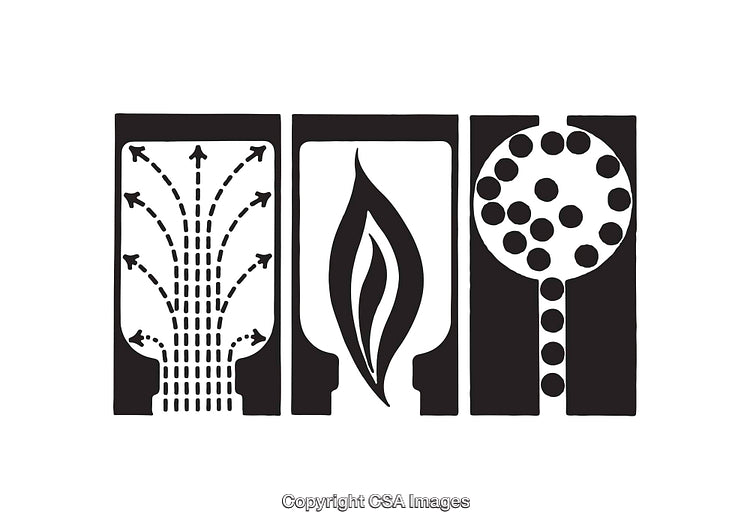 Set of Abstract Black and White Icon Illustrations for Design