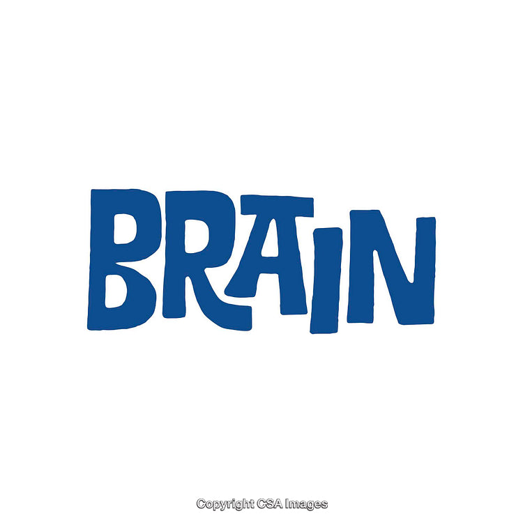 Blue Colored Artwork Featuring Bold, Text-Based Design on a White Background