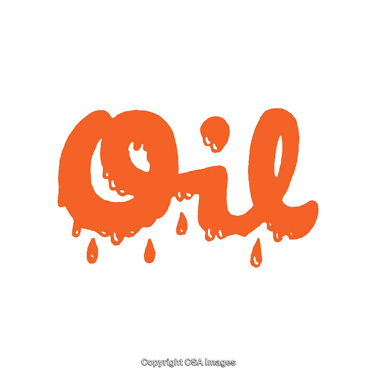 Creative Orange Typography Featuring The Word 'Oil' With Dripping Design Effect