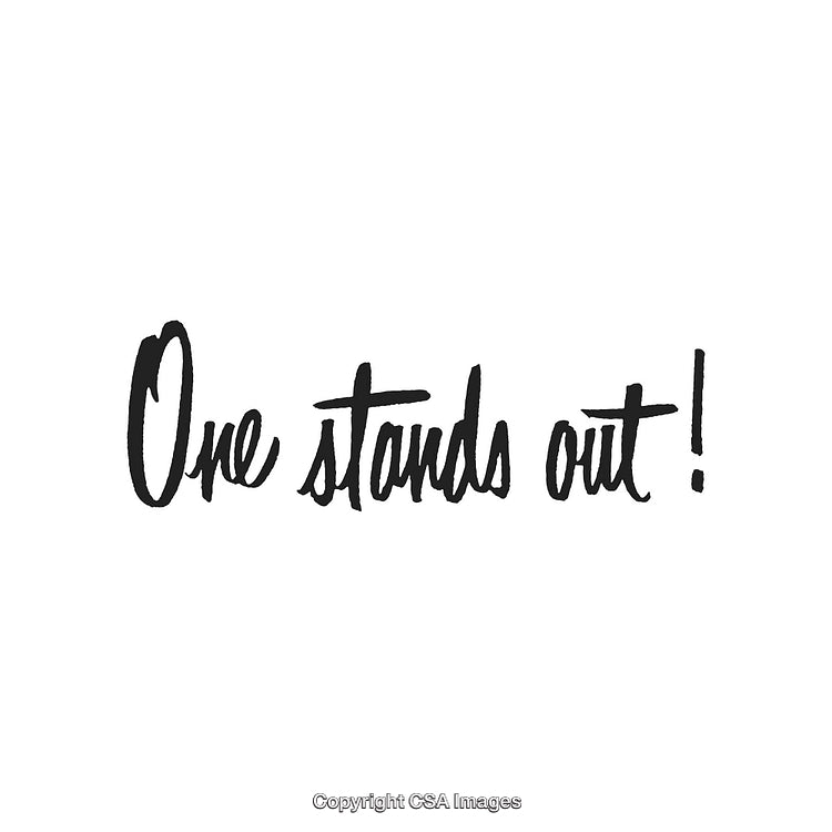 Inspirational Handwritten Message Highlighting Individuality and Standing Out