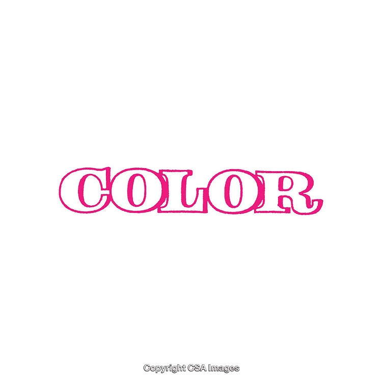 Bold Pink Color Word on a Pure White Background