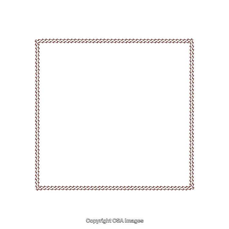 Zigzag Frame Border Design on White Background for Creative Projects