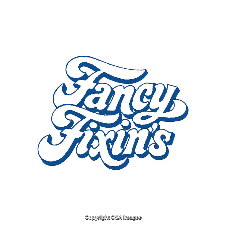 Elegant Brushed-Style Handwritten Logo with Blue Text on White Background