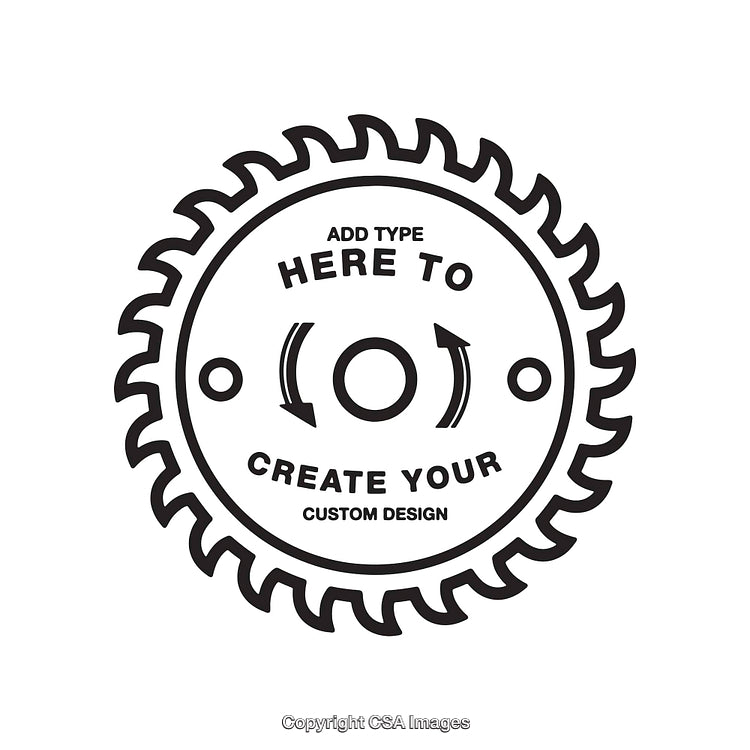 Black and White Gear-Shaped Line Art Design for Customizable Templates