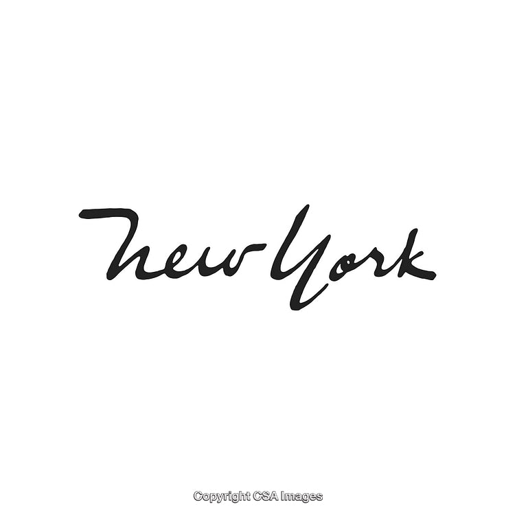 Elegant Handwritten New York Calligraphy Design on White Background