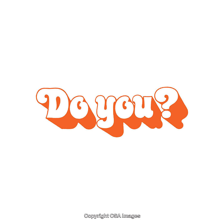 Orange Typography Design Reading 'Do You?' on White Background