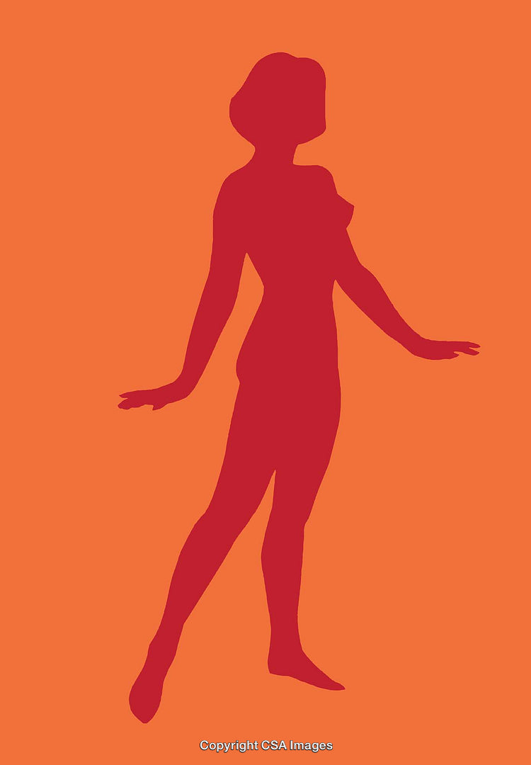 Minimalist Silhouette Illustration of a Graceful Female Figure