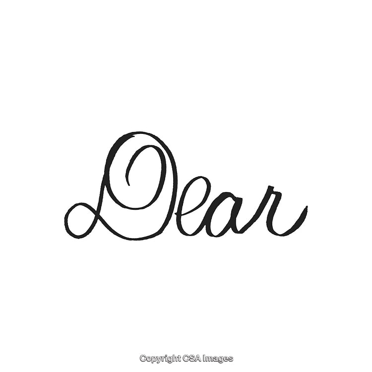 Elegant Handwritten Typography Featuring the Word 'Dear' with Creative Lettering