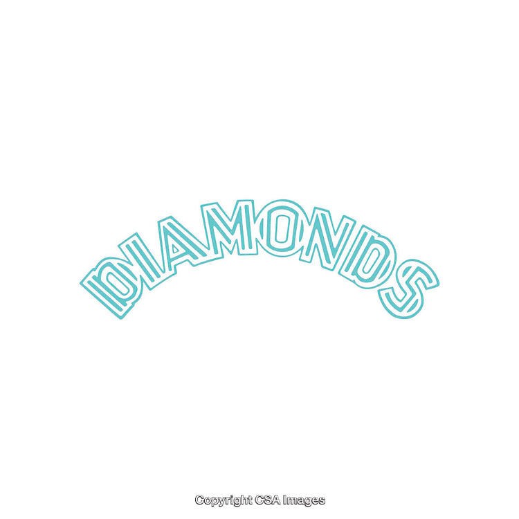 Elegant Teal Typography Displaying the Word Diamonds in a Minimalist Design