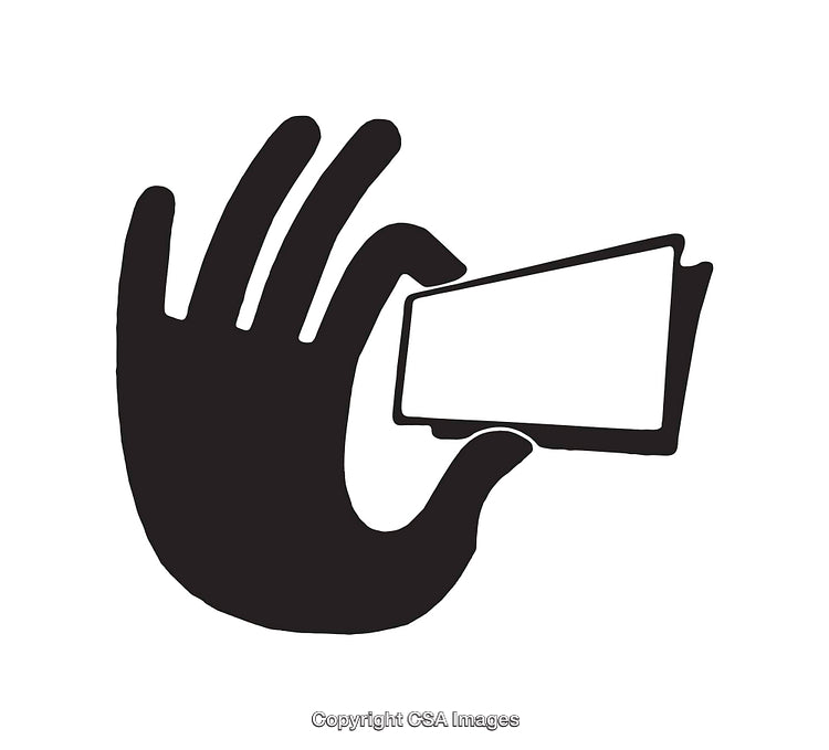 Minimalistic Black Hand Icon Holding a Rectangular Shape in Black and White