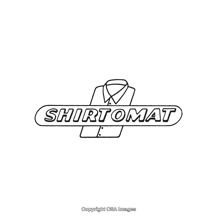 Minimalist Line Art Logo Featuring a Stylish Shirt Emblem and Typography