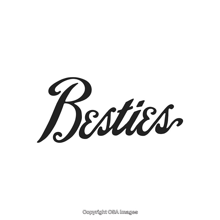 Stylish Typography Design Featuring 'Besties' in Elegant Calligraphy Font