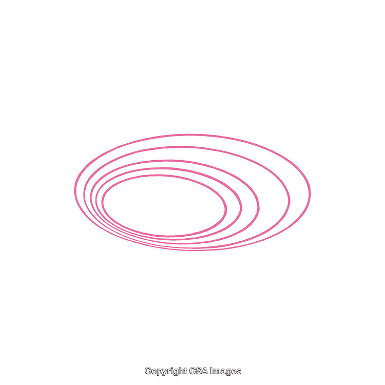 Pink Concentric Ellipses on a White Background