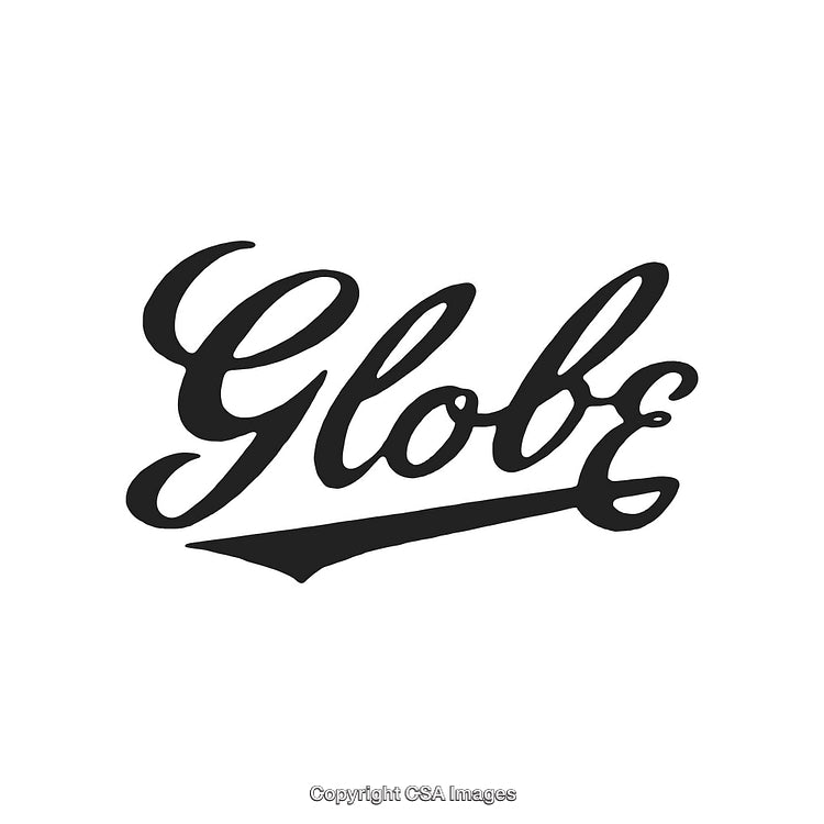 Elegant Handwritten Globe Logo with Stylish Script Design
