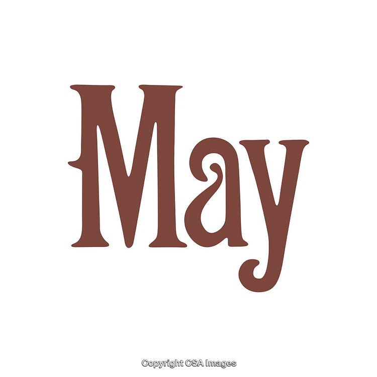 Decorative Word Art of the Month of May in Bold Style