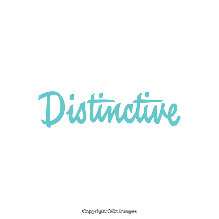 Turquoise Distinctive Word on White Background with Stylish Typography