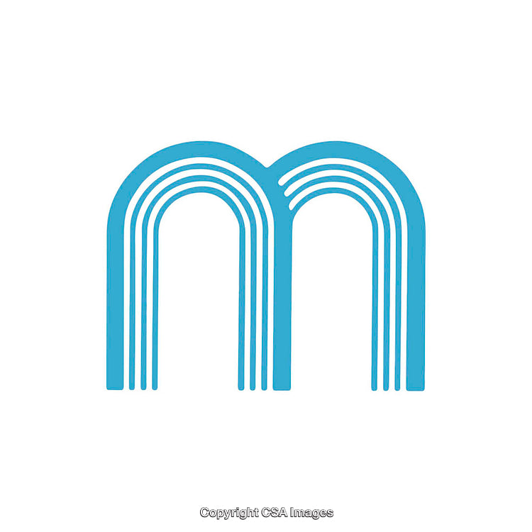 Modern Blue Letter M Logo Design with Minimalist Aesthetic Vibes