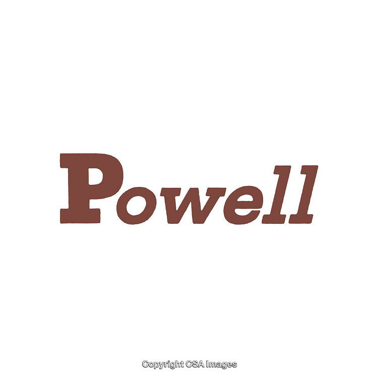 Minimalist Brown Powell Text on White Background Design