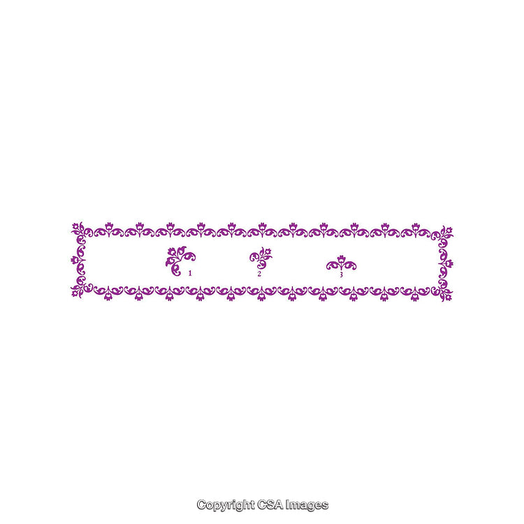 Elegant Purple Decorative Border Design with Intricate Floral Patterns