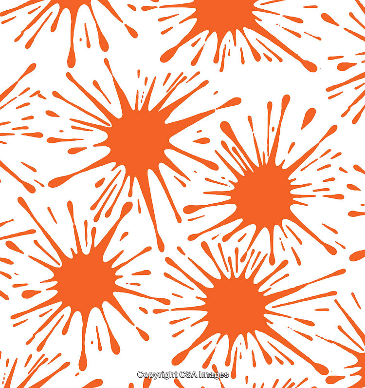Orange Paint Splatters Pattern Creating a Bold Artistic Background
