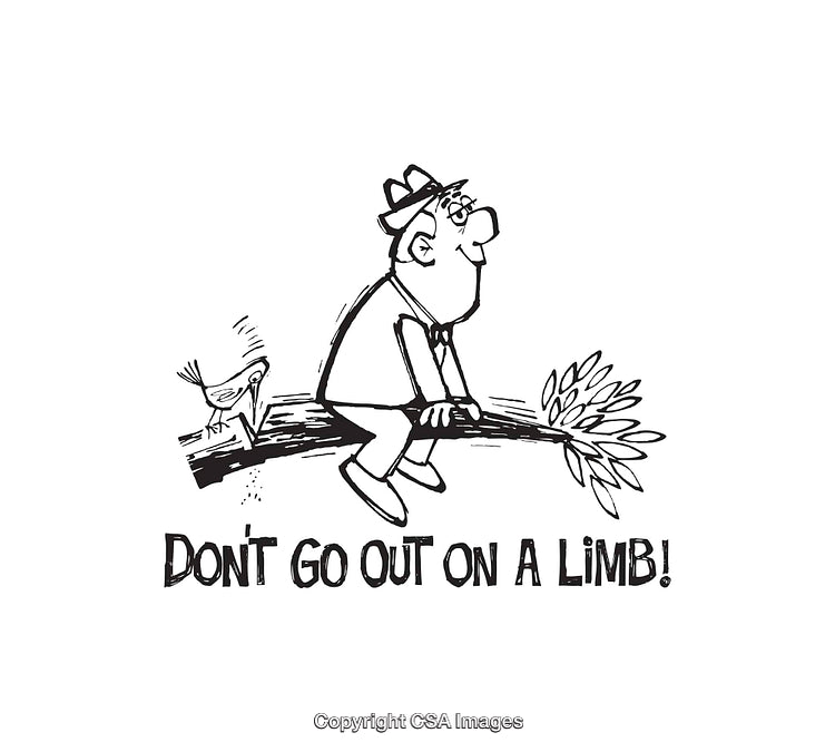 Black and White Cartoon Illustrating a Humorous Life Situation Metaphor