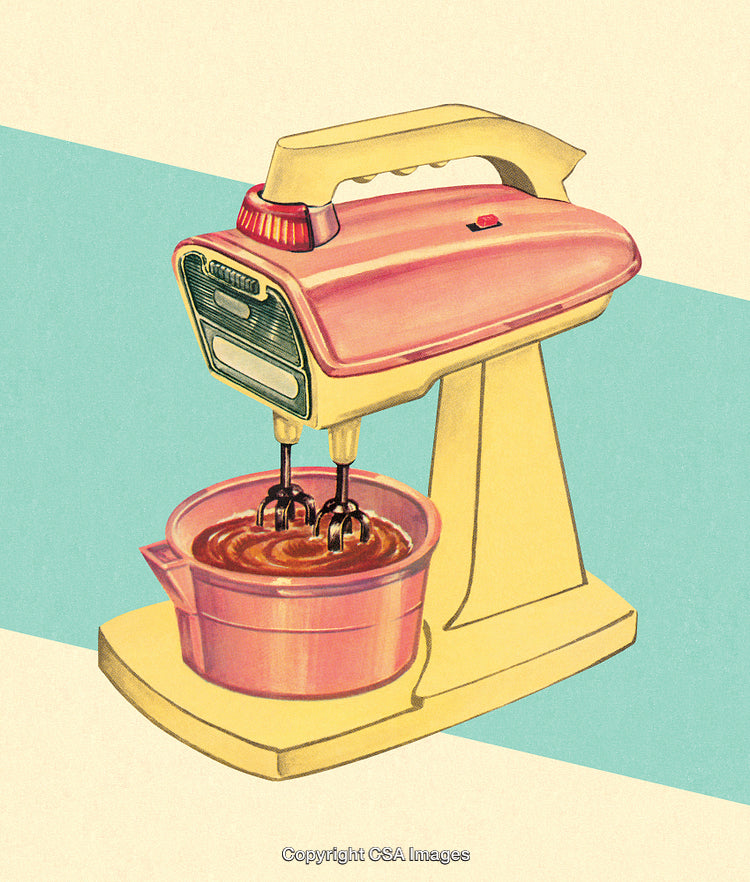 Retro Kitchen Mixer with Bowl in Stylish Pastel Colors