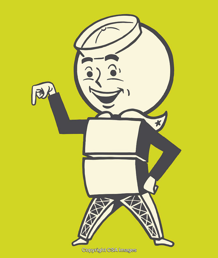 Retro Styled Cartoon Character Illustration with Cheerful Expression and Unique Design