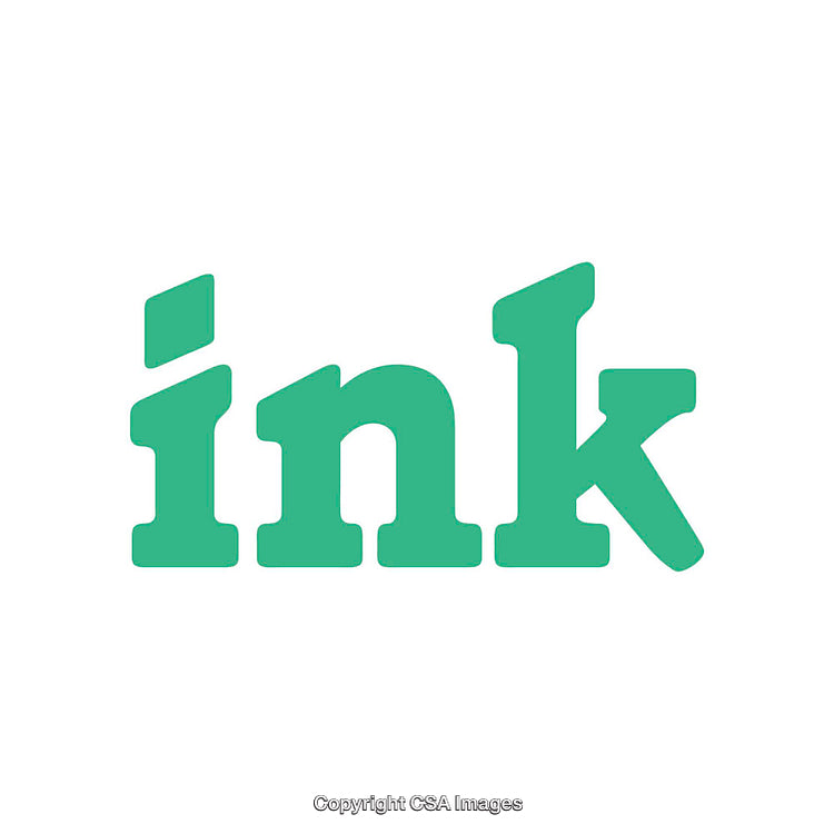 Simple Green Text Design with the Word 'Ink' in Bold Letters