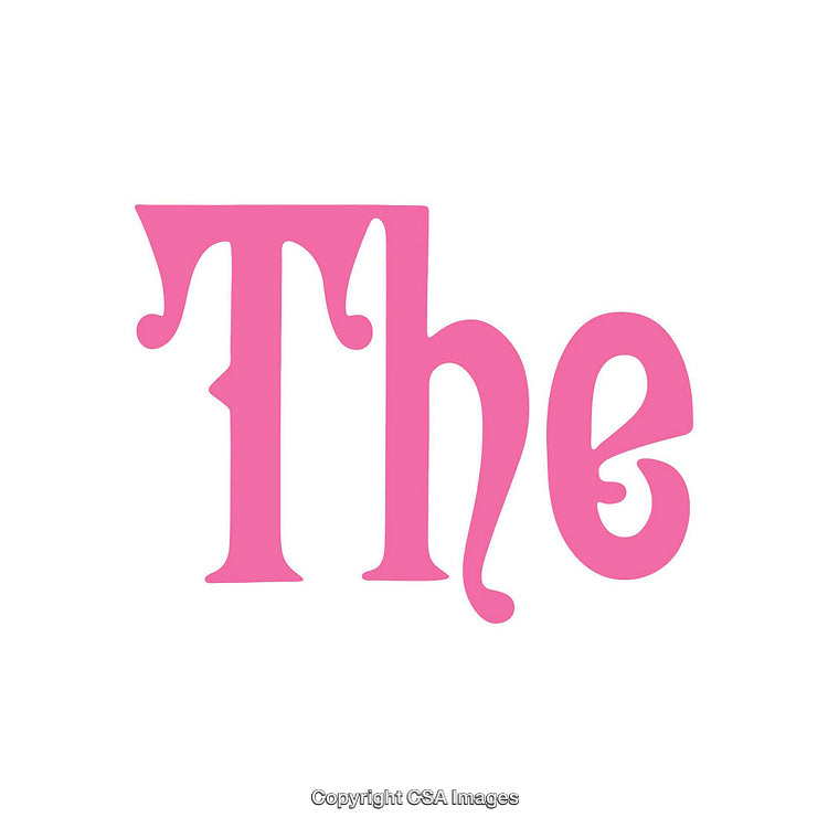 Pink Artistic Typography Design on a White Background