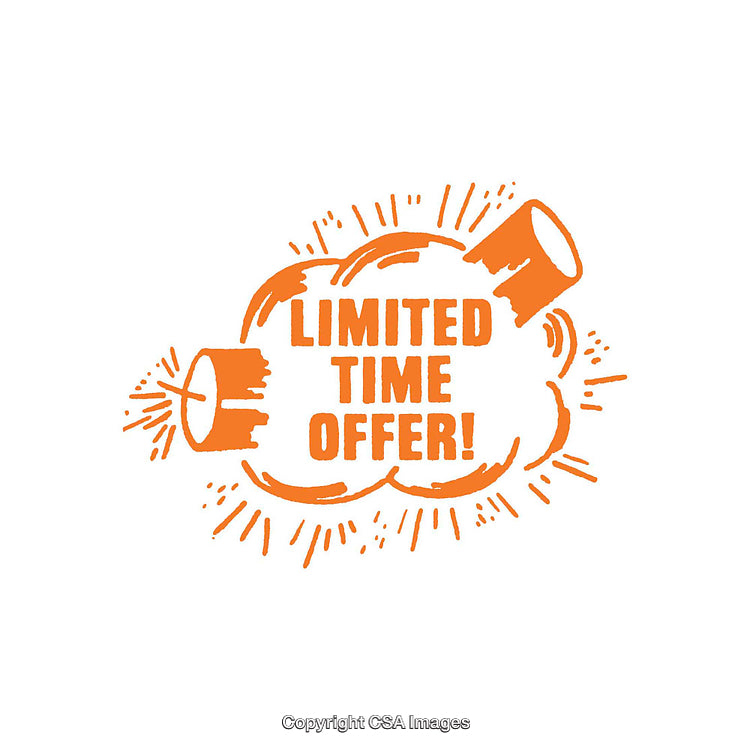 Bright Orange Limited Time Offer Explosion Graphic with Bold Typography