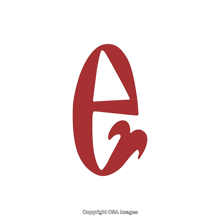 Artistic Representation of the Letter E with Creative Red Design