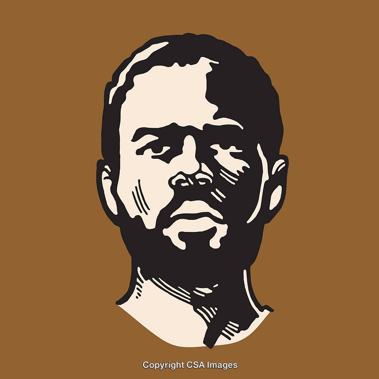 Bold Line Art Portrait Illustration With Expressive Contours and Contrast