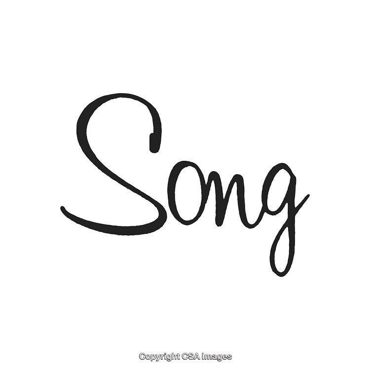 Elegant Handwritten Word 'Song' in Artistic Black Calligraphy