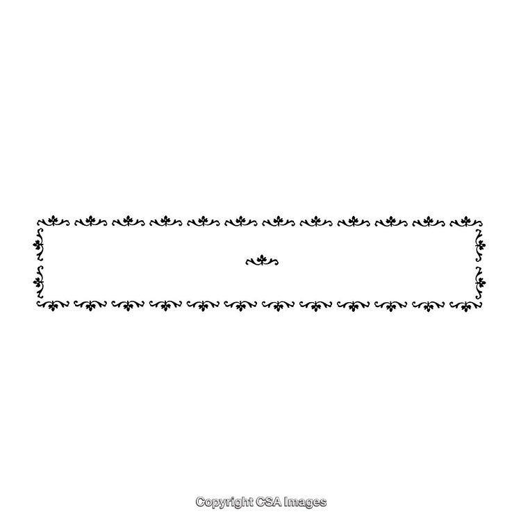 Elegant Black And White Decorative Floral Frame Border Design