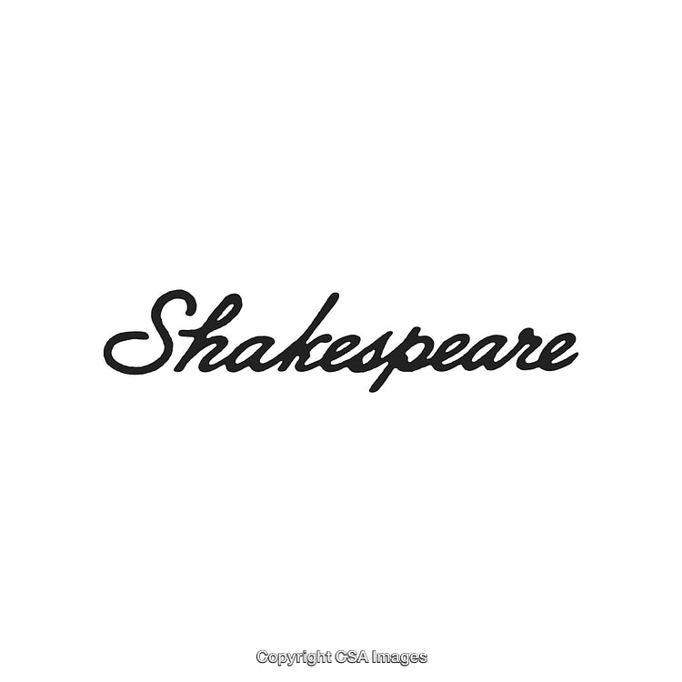 Elegant Handwritten Signature Wordmark Reading 'Shakespeare' in Stylish Black Script