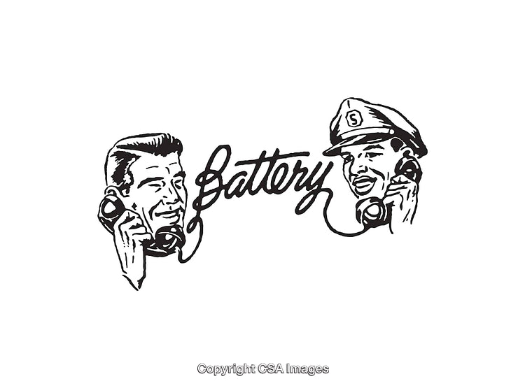 Retro Telephone Communication Line Art Illustration with Script Text