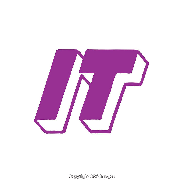 Purple IT Technology Logo with Bold Typography on White Background
