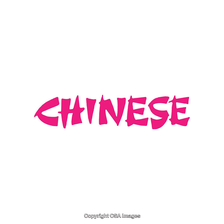 Bold Pink Typography Featuring the Word 'Chinese' on a White Background