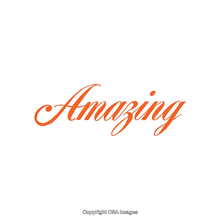 Amazing Text in Elegant Script Font on White Background