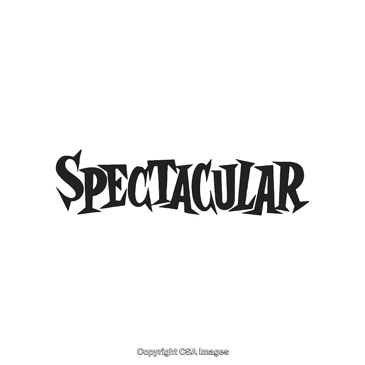 Bold Stylized Typography Featuring the Word Spectacular in Artistic Font