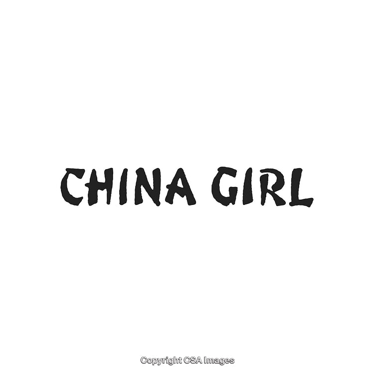 Creative Composition Featuring The Artistic Text 'China Girl' in Unique Font