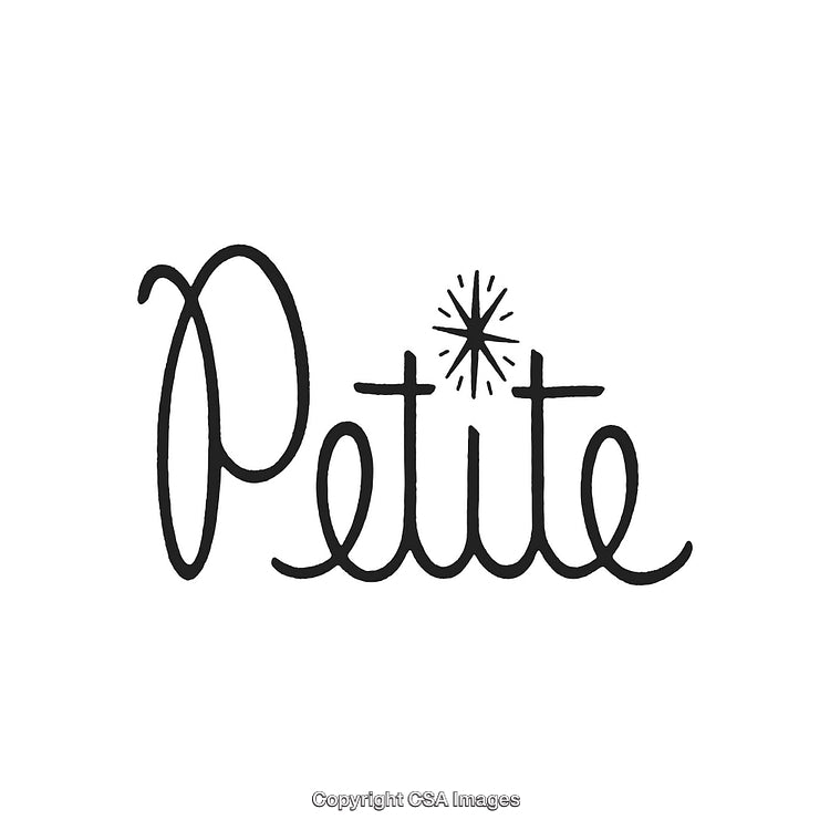 Stylish Handwritten Petite Text Design with Decorative Sparkle Accent