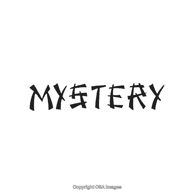 Stylized Typography Depicting the Word Mystery in Abstract Lettering Style