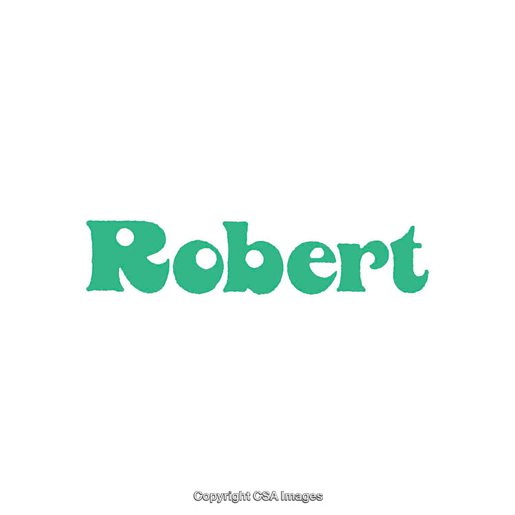 Colorful Typography Design Featuring the Name 'Robert' in Green Letters