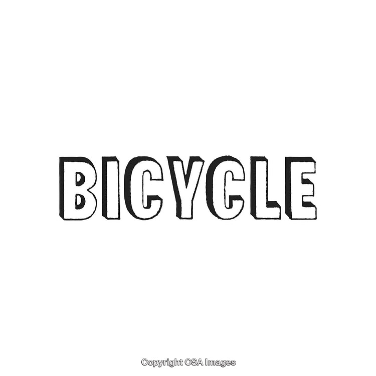 Black and White Bold Text 'Bicycle' with Simple Design