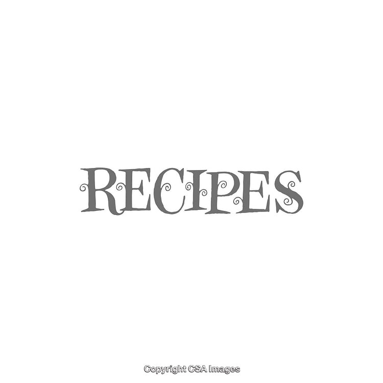 Text-Based Design Representation Highlighting the Word 'Recipes' in Monochrome Style