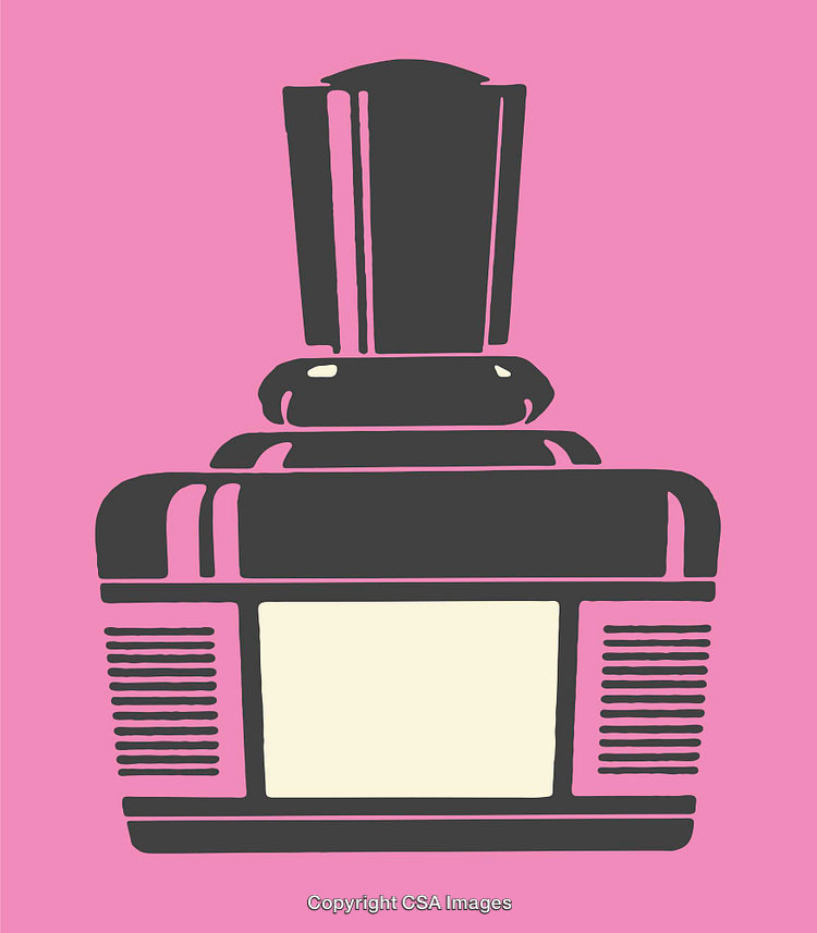 Stylized Illustration of Retro Bottle on a Pink Background