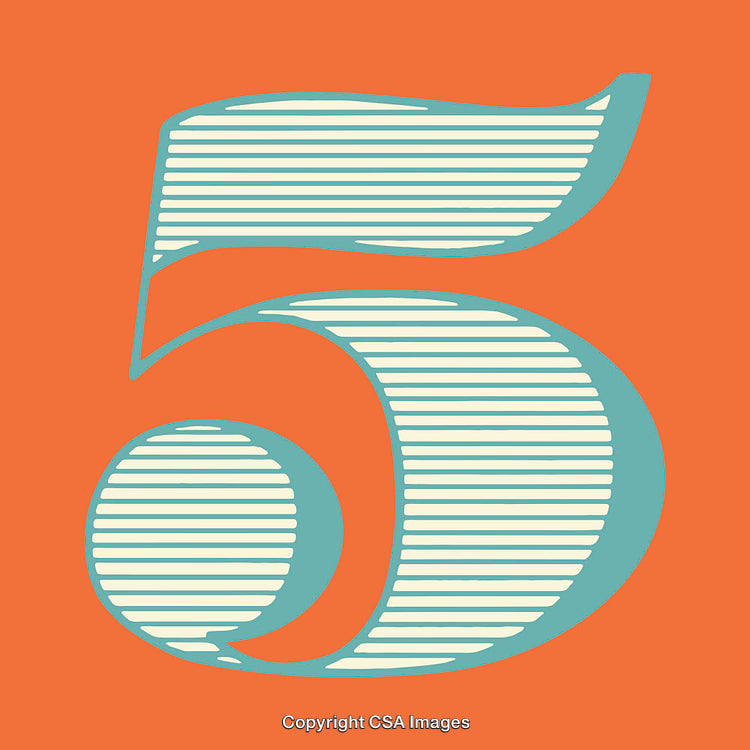 Bold Graphic Illustration of the Number Nine With Modern Design