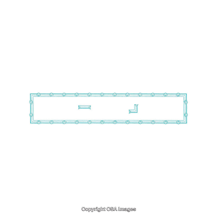 Rectangular Design Illustration with Decorative Blue Line Border